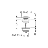 hansgrohe Pushopen G 1 1/4 Ablaufventil Chrom 50100000