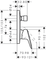 hansgrohe Logis Einhebel-Wannenmischer Unterputz 71405000