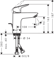 hansgrohe Logis Einhebel-Waschtischmischer 100 Chrom...