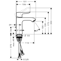 hansgrohe Metris Einhebel-Waschtischmischer 110 mit...