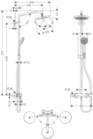 hansgrohe Croma Showerpipe 220 27185000