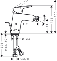 hansgrohe Logis Einhebel-Bidetmischer 70 mit...