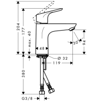 hansgrohe Focus Einhebel-Waschtischmischer 100 ohne...