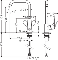 hansgrohe Focus M41 Einhebel-Küchenmischer 260,...