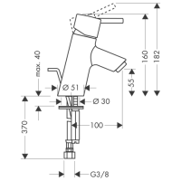 hansgrohe Talis S Einhebel-Waschtischmischer 70 mit...