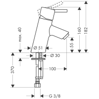 hansgrohe Talis S Einhebel-Waschtischmischer 70 ohne...