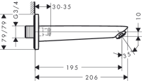 hansgrohe Logis Wanneneinlauf Chrom, 71410000
