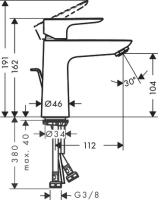 hansgrohe Talis E Einhebel-Waschtischmischer 110 mit...