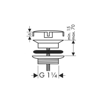 hansgrohe Waschtischventil DN 32, Chrom  50001000
