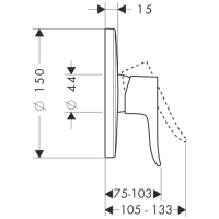 hansgrohe Metris Einhebel-Brausemischer Unterputz 31685000