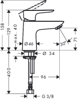 hansgrohe Talis E Standventil 80 für Kaltwasser,...