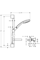 hansgrohe Croma 100 Brausesystem Aufputz Vario mit...