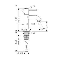 hansgrohe Talis Waschtischmischer 80 Classic Chrom 14111000