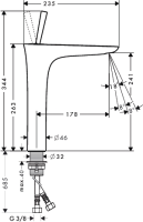 hansgrohe PuraVida Einhebel-Waschtischmischer 240 mit...