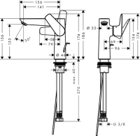 hansgrohe Talis E Einhebel-Waschtischmischer 150 mit...