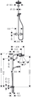 hansgrohe Crometta Showerpipe 160 1jet mit Thermostat,...