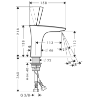 hansgrohe PuraVida Einhebel-Waschtischmischer 110 mit...