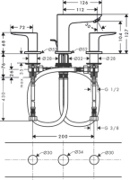 hansgrohe Talis E 3-Loch Waschtischarmatur mit...