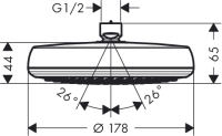 hansgrohe Crometta Kopfbrause 160 1jet, Weiß/Chrom...