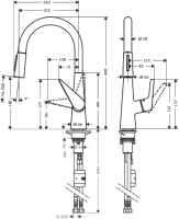 hansgrohe Talis M51 Einhebel-Küchenmischer 200,...