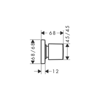 hansgrohe PuraVida Absperrventil Unterputz, Chrom 15978000