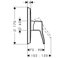 hansgrohe Metris Brausenmischer Unterputz Classic Farbse,...
