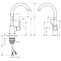 hansgrohe Talis M52 Einhebel-Küchenmischer 270,...