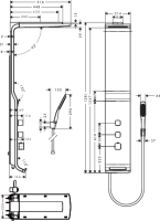 hansgrohe Raindance Duschpaneel Lift 180 2jet Aufputz,...
