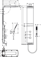 hansgrohe Raindance Duschpaneel Lift 180 2jet Aufputz,...
