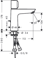 hansgrohe Talis Select E Waschtischmischer 110 mit...