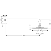 hansgrohe Raindaince Air 180 mit Brausearm 383 mm, Chrom...
