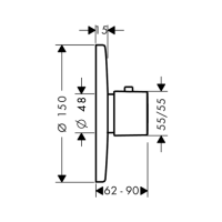 hansgrohe Metris Ecostat E Thermostat Highflow 59 l/min...