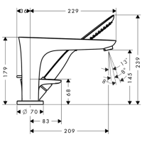 hansgrohe PuraVida 3-Loch Einhebel-Wannenrandmischer,...