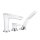 hansgrohe PuraVida 3-Loch Einhebel-Wannenrandmischer, Weiß/Chrom 15432400