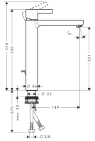 hansgrohe Metris S Einhebel-Waschtischmischer 260...