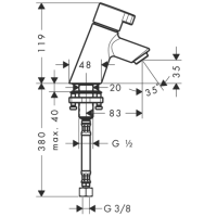 hansgrohe Talis S Standventil 40 ohne Ablaufgarnitur,...