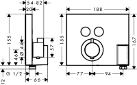 hansgrohe ShowerSelect Thermostat Unterputz für 2...