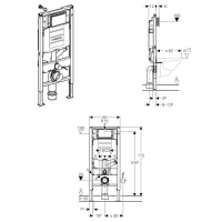GEBERIT Duofix Element Wand-WC, 112 cm, Sigma...
