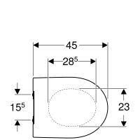 GEBERIT iCon WC-Sitz, schmales Design, weiß, mit Absenkautomatik, antibakteriell, 574950000