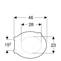 GEBERIT / Renova Comfort WC-Sitz, barrierefrei, antibakteriell, weiß, 57285000