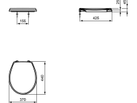 Ideal Standard Universal WC-Sitz, weiß Eurovit, W302601