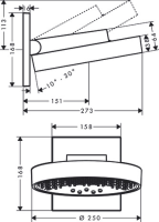 hansgrohe Rainfinity Kopfbrause 250 3jet mit...