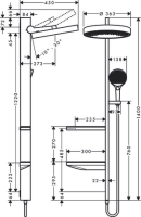 hansgrohe Rainfinity Showerpipe 360 1jet Unterputz, Chrom...