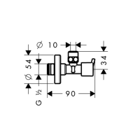 hansgrohe Eckventil S Abgang G 3/8, Chrom  13901000