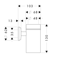 hansgrohe Zahnputzbecher Keramik Logis C mit Halter,...