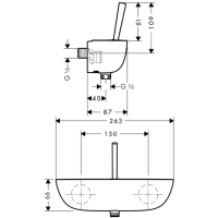 hansgrohe PuraVida Einhebel-Brausemischer Aufputz, Chrom...
