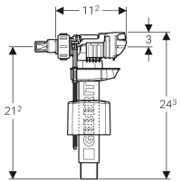 GEBERIT Füllventil Typ 380, Wasseranschluss seitlich, 3/8", Nippel aus Messing  240.705.00.1