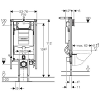 GEBERIT Duofix Element Wand-WC, 112 cm, Sigma...