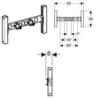 GEBERIT Duofix Traversenelement für Wandarmatur AP  111.770.00.1