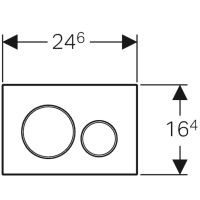GEBERIT Betätigungsplatte Sigma 20 mattchrom /...